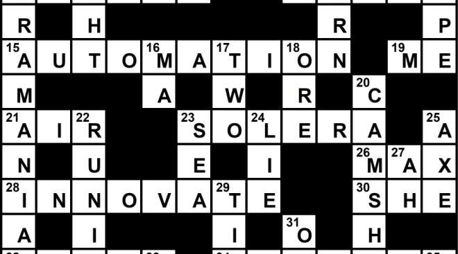 Crossword solution